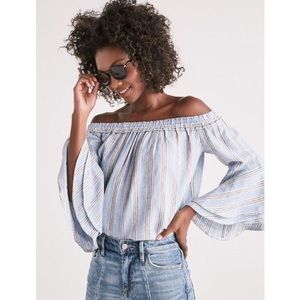 Lucky Brand | Off Shoulder Stripe Top M